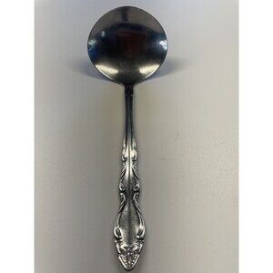 Vintage Oxford Hall Tally Ho Japan Stainless Flatware Solid Gravy Sauce Ladle